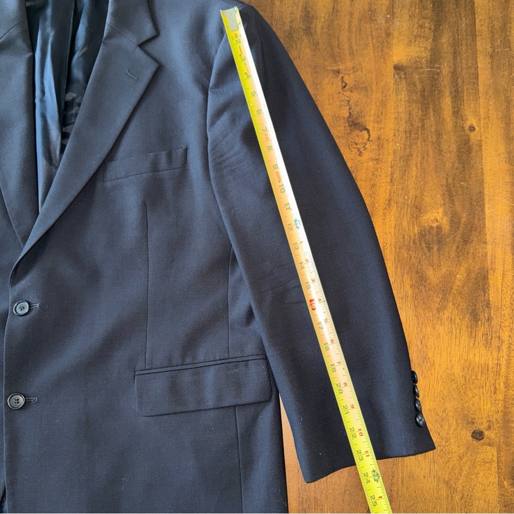 Brooks Brothers 346 Stretch Wool Blazer Jacket Men 46R Modern Business Navy Blue - Picture 10 of 13